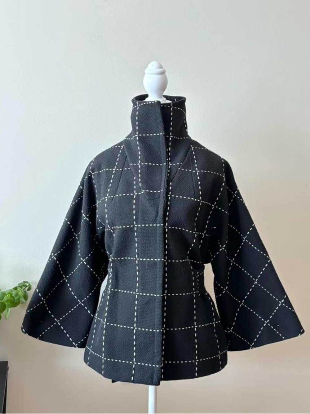 Y2K Black Pea Coat